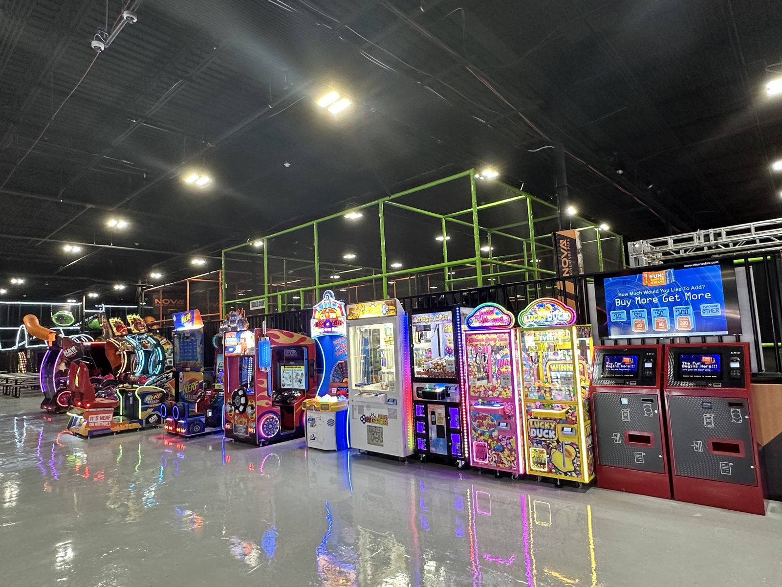 Arcade games at Nova Adventure Park